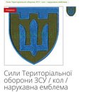 Шеврон, нарукавная эмблема для Территориальной обороны - Тризуб синий, на липучке Размер 70×80 мм - изображение 3