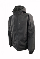 Куртка Tactic4Profi софтшел чорна з підкладкою фліс розмір M (46) - зображення 2