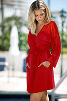 Халат жіночий великого розміру DKaren Fibi XL Red (5903251383999) - зображення 1