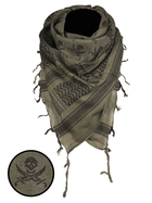 Арафатка шарф-шемаг тактична 110х110см Череп Mil-Tec Універсальний Олива (12609101) M-T - зображення 1