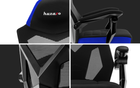 Ігрове крісло HUZARO HZ-Combat 3.0 Blue перфорована обшивка Чорне з синім (5907564629782) - зображення 10