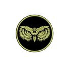 Шеврон на липучці (велкро) Сова 9х9 см Чорний 4047 - изображение 1