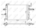 Радиатор охлаждения двигателя OPEL Astra 98- пр-во NRF NRF (53628A)