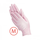 Перчатки нитриловые упаковка 50 пар размер M без пудры розовые перламутровые (2000994205342) - изображение 1