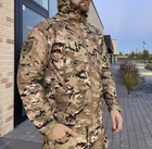 Мужской камуфляжный тактический демисезонный костюм Softshell Multicam на флисе: Куртка и Брюки - изображение 7