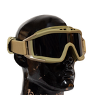 Защитные тактические очки-маска со сменным стеклом Coyote - изображение 4