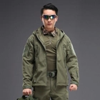 Тактическая куртка Pave Hawk PLY-6 Green S армейская мужская однотонная водостойкая осень-зима - изображение 1