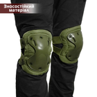 Наколенники и налокотники тактические (защитные) Lesko KN-04 Green - изображение 6
