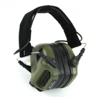 Тактичні навушники Earmor М31 + кріплення на шолом OPS Core чебурашка Оливковий (900891) Kali - зображення 4