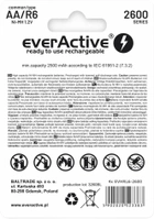 Akumulatory paluszki everActive R6/AA 2600 mAH blister 4 szt. (EVHRL6-2600) - obraz 2