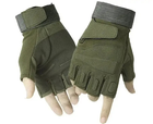Перчатки беспалые BlackHawk зеленые без пальцев США L (1077) - изображение 3