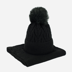 Комплект жіночий (шапка + шарф) Art Of Polo Hat&Scarf cz21800 One Size Black (5902021184149) - зображення 1