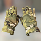 Перчатки зимние пальцевые, Мультикам, размер L, подкладка флис, тактические перчатки зимние - изображение 1