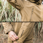 Тактическая куртка Pave Hawk PLY-6 Sand Khaki M военная осенне-зимняя с капюшоном и карманами на рукавах - изображение 5