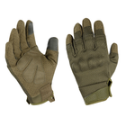 Тактичні рукавиці повнопалі із захистом Olive S - зображення 1
