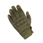 Тактичні рукавиці повнопалі із захистом Olive S - зображення 3