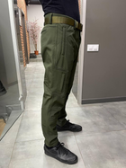 Штани тактичні софтшел із флісом Combat, розмір XXL, колір Олива, утеплені штани для військових - зображення 3
