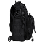 Рюкзак однолямочний MFH Shoulder Bag Black - зображення 5