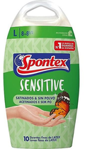 Рукавички медичні Spontex Latex Sensitive Guantes Satinados Sin Polvo Talla L (8001700610300) - зображення 1