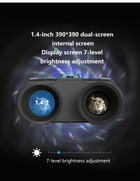 Бінокуляр прилад із подвійним екраном нічного бачення NV8000 семирівневе регулювання яскравості фото та відеозапис із кріпленням на шолом (Kali) - зображення 3