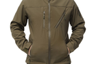 Костюм демисезонный мужской Soft shel на флисе Олива 58 брюки куртка с капюшоном с водонепроницаемого и ветронепродуваемого материала повседневный - изображение 3