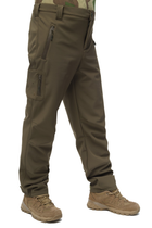 Костюм демисезонный мужской Soft shel на флисе Олива 58 брюки куртка с капюшоном с водонепроницаемого и ветронепродуваемого материала повседневный - изображение 5