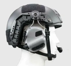 Тактичні активні навушники Earmor М32Н із кріпленням та гарнітурою під шолом Сірий (Kali) - зображення 5