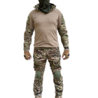 Тактический костюм 3 в 1, рубашка+ Брюки + наколенники и налокотники размер 2XL - изображение 4