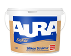 Фарба среднеструктурная AURA DEKOR SILIKON STRUKTUR фасадна 10л