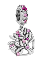 Srebrny charms Pandora Moments Różowe Serce Drzewo Rodzinny Dangle (5700302899214)