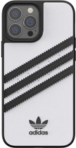 Etui z klapką Adidas OR Booklet Case do Apple iPhone 13/13 Pro White-black (8718846095693) - obraz 1