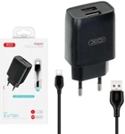 Мережевий зарядний пристрій МЗП XO L57 (2USB/2.4A) + USB-кабель - Type-C (black)