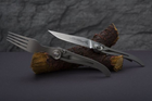 Нож карманный с вилкой Claude Dozorme Laguiole Liner в чохлі (8.60.010.91) - изображение 1