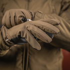 Тактические перчатки Soft Shell Thinsulate Coyote Brown Размер L (сенсорные, софтшелл, непромокаемые) - изображение 6