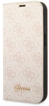 Etui z klapką Guess Book 4G Vintage Gold Logo do Apple iPhone 14 Pink (3666339083281)