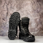 Тактичні чоловічі черевики Kindzer шкіряні натуральне хутро 47 чорні - зображення 4
