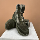 Тактичні чоловічі черевики Kindzer шкіряні натуральне хутро 45 олива - зображення 1