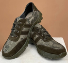 Тактические мужские кроссовки кожаные Kindzer 47 олива - изображение 1