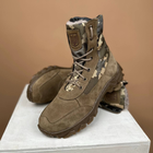 Тактичні чоловічі черевики Kindzer шкіряні натуральне хутро 45 койот - зображення 4