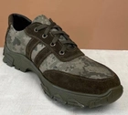Тактические мужские кроссовки кожаные Kindzer 50 олива - изображение 5