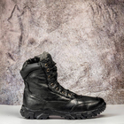 Тактичні чоловічі черевики Kindzer шкіряні натуральне хутро 46 чорні - зображення 6