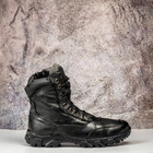 Тактичні чоловічі черевики Kindzer шкіряні натуральне хутро 50 чорні - зображення 6