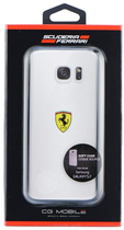 Etui plecki Ferrari Racing shield do Samsung Galaxy S7 Transparent black (3700740377581) - obraz 1