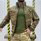 Мужская демисезонная Куртка рип-стоп на синтепоне зеленый мультикам размер M - изображение 3