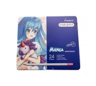 Олівці "Chroma Manga" пастельні 24 кольори в металевому кейсі (8550-24TN)