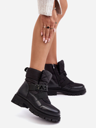 Жіночі зимові черевики високі Zeva 36 Чорні (5905677935769) - зображення 5
