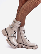 Жіночі зимові черевики високі S.Barski MR870-61 39 Світло-сірі (5905677937299) - зображення 4