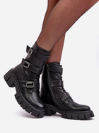 Жіночі зимові черевики високі S.Barski MR870-62 37 Чорні (5905677937091) - зображення 5