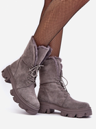 Жіночі зимові черевики високі Frendo 37 Сірі (5905677930900) - зображення 5