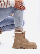 Жіночі зимові черевики високі Fenan 40 Бежеві (5905677943818) - зображення 5